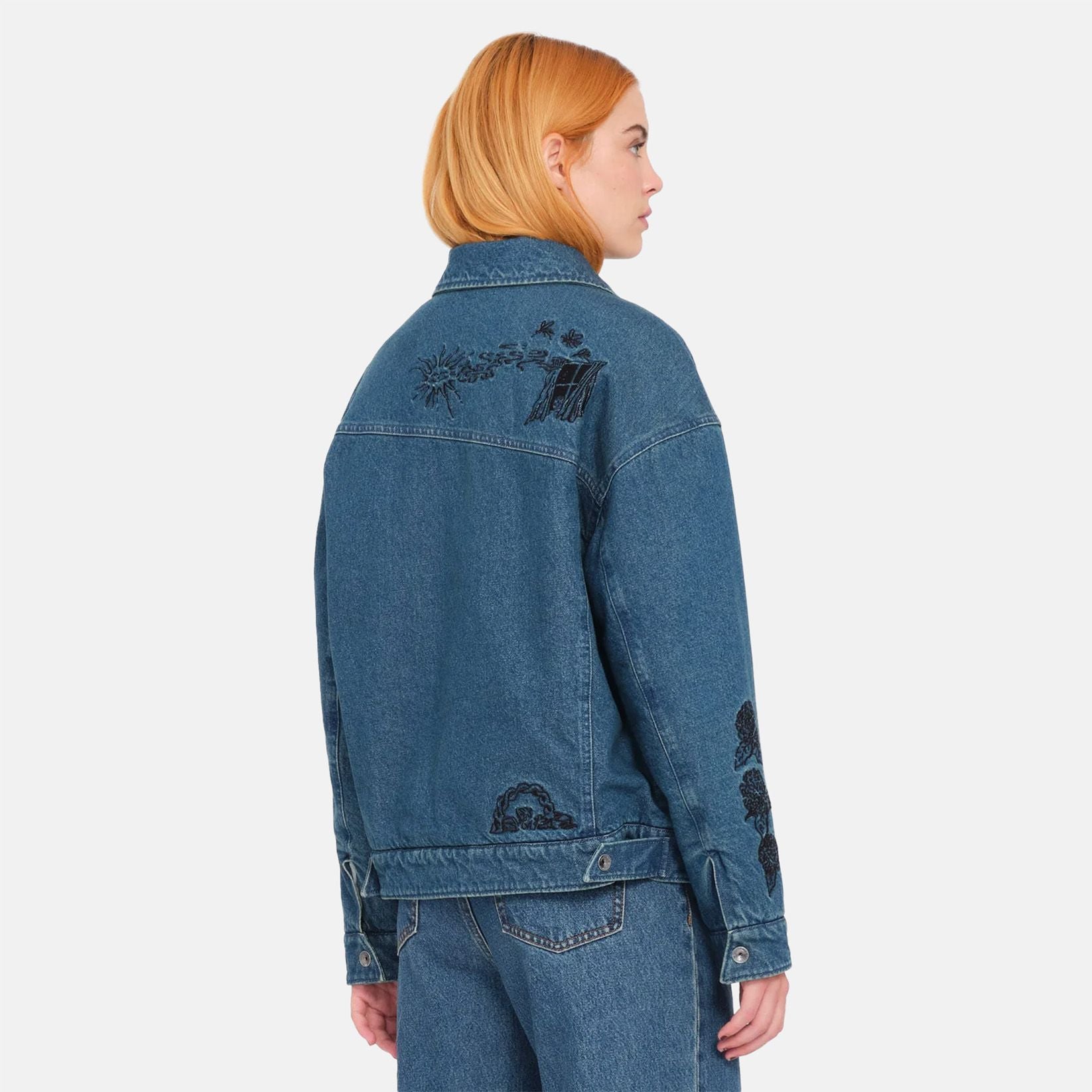 Volcom Women Keutchi Denim Jacket - Vintage Indigo - Blowout Skateshop