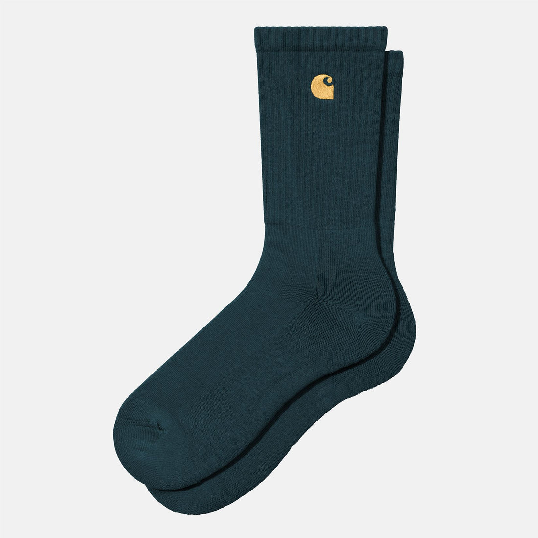 Carhartt WIP Chase Socks - Duck Blue / Gold - Blowout Skateshop