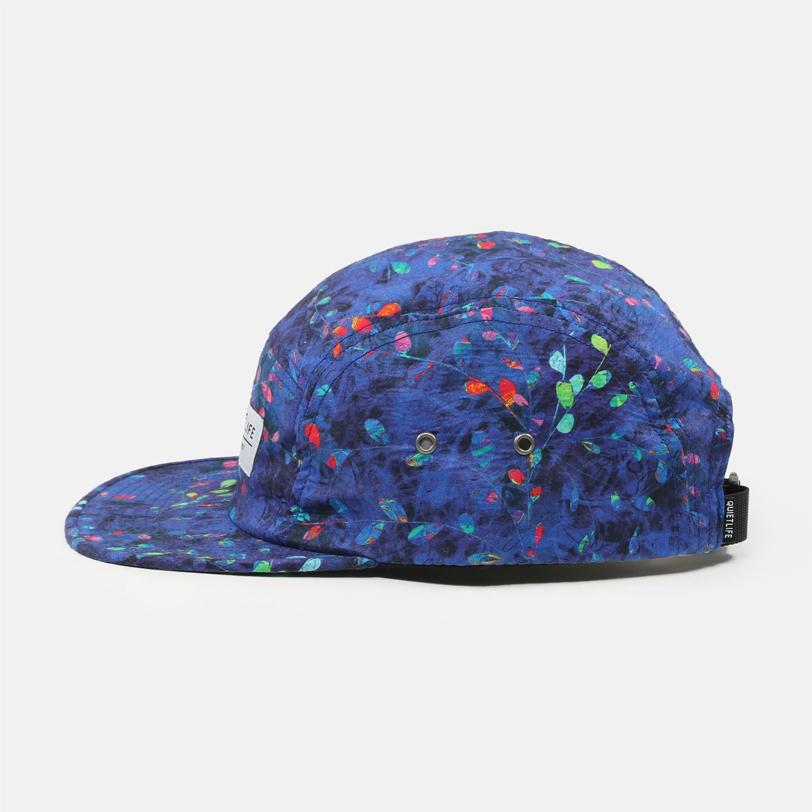 The Quiet Life Midnight Floral 5 Panel Camper Hat - BLue