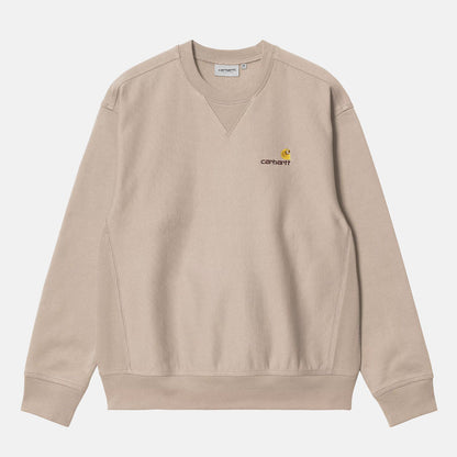 Carhartt WIP American Script Crew Neck - Fleur De Sel