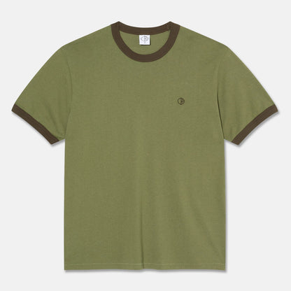 Polar Skate Co. Ringer T-Shirt - Green - Blowout Skateshop