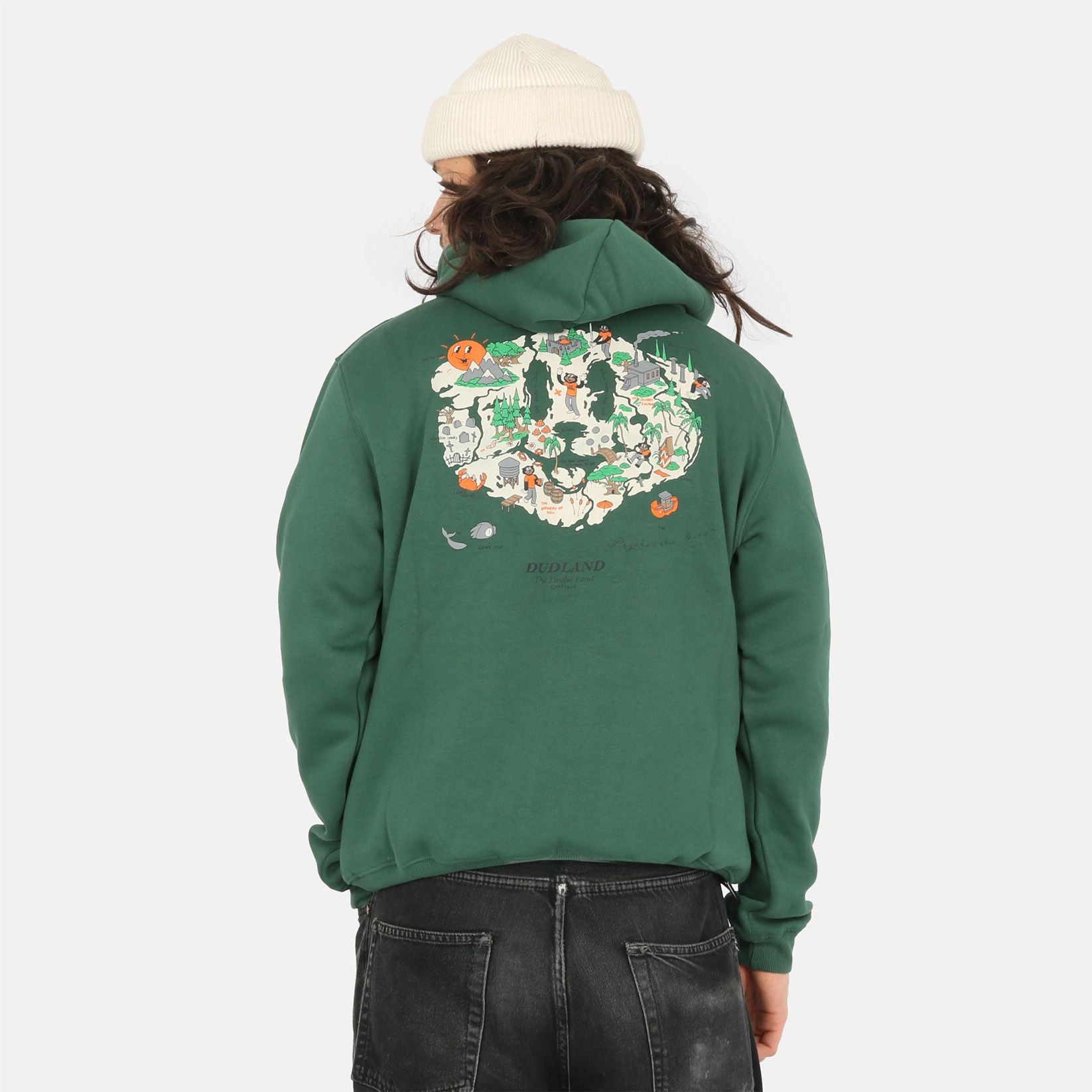 The Dudes Dudland Hoody - Bottle Green