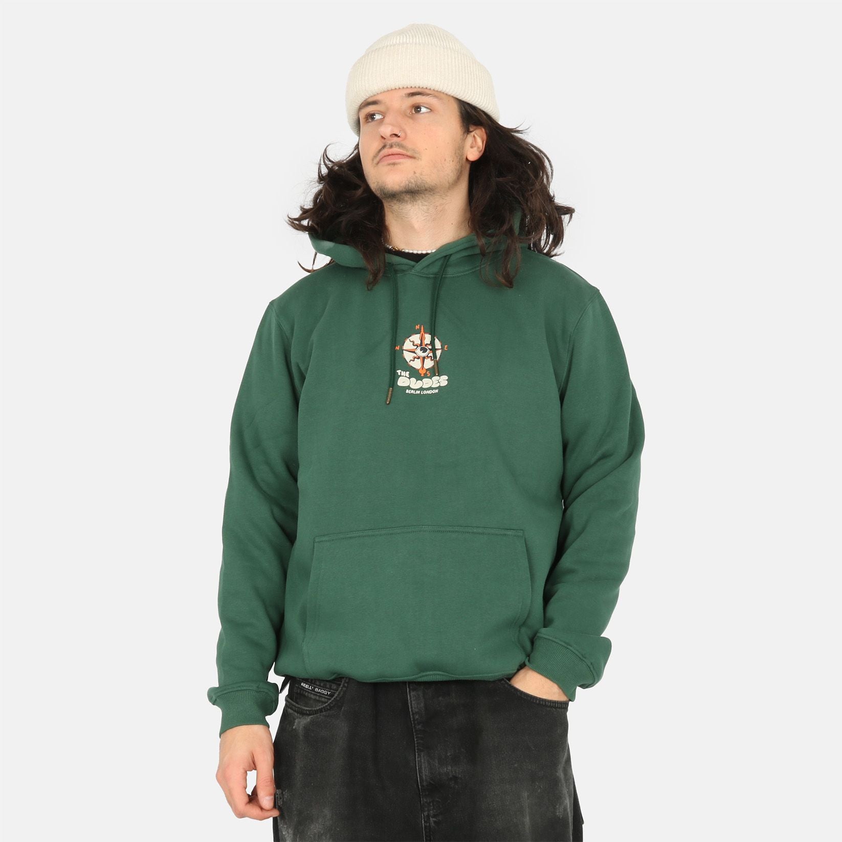 The Dudes Dudland Hoody - Bottle Green