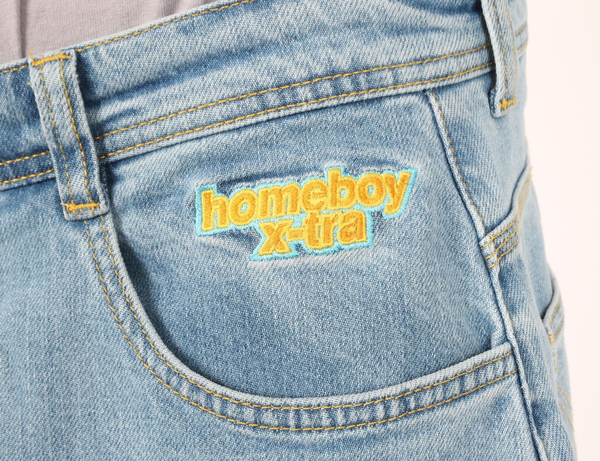 Homebo X-tra Monster Denim Baggy Pant - Moon - Blowout Skateshop