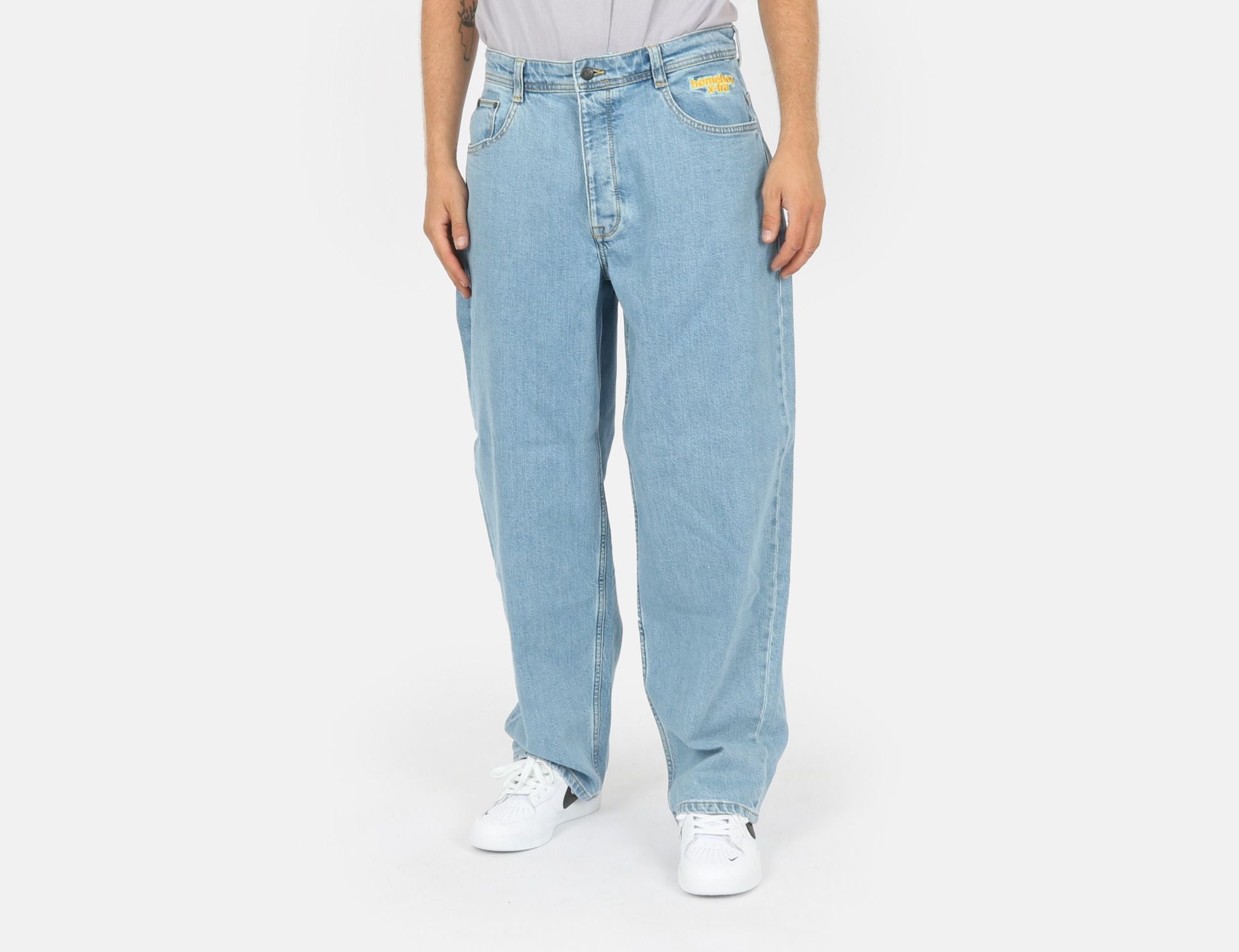 Homebo X-tra Monster Denim Baggy Pant - Moon - Blowout Skateshop