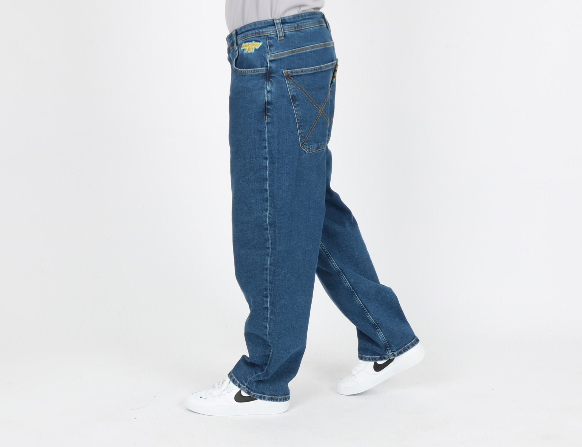 Homeboy X-tra Monster Denim Baggy Pant - Washed Blue - Blowout Skateshop