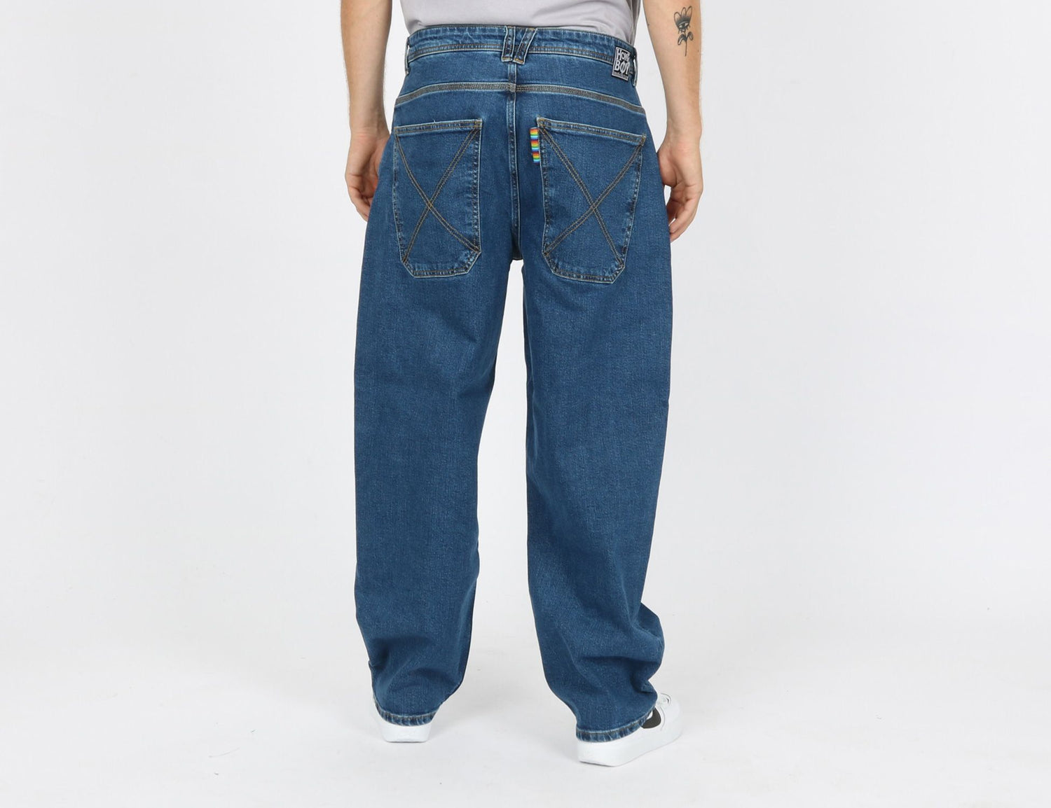 Homeboy X-tra Monster Denim Baggy Pant - Washed Blue - Blowout Skateshop