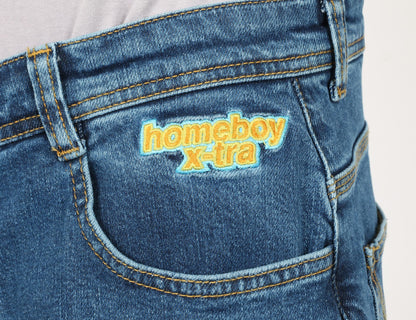 Homeboy X-tra Monster Denim Baggy Pant - Washed Blue - Blowout Skateshop