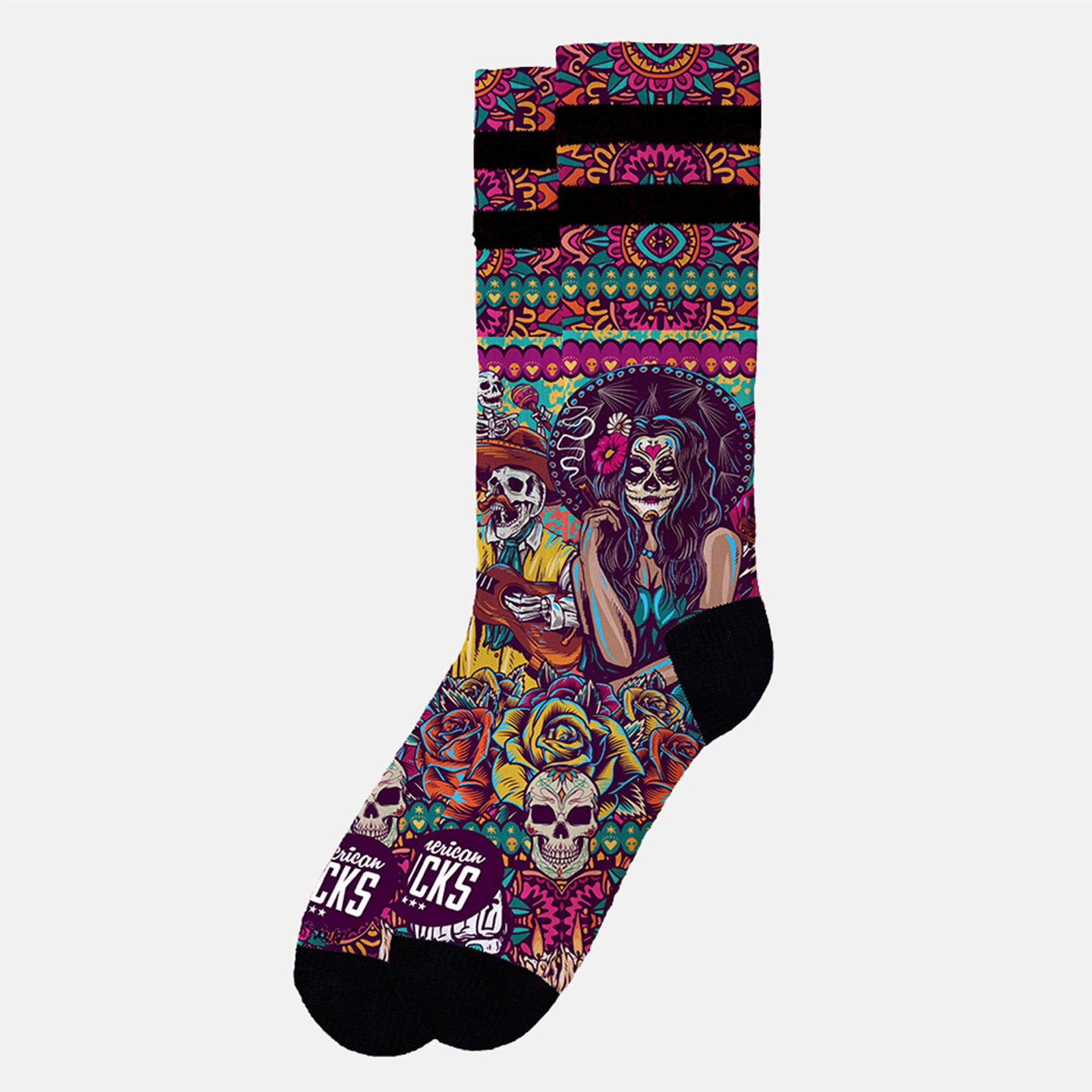 American Socks Dia De Los Muertos - Mid High Socke Mehrfarbig Bild 1