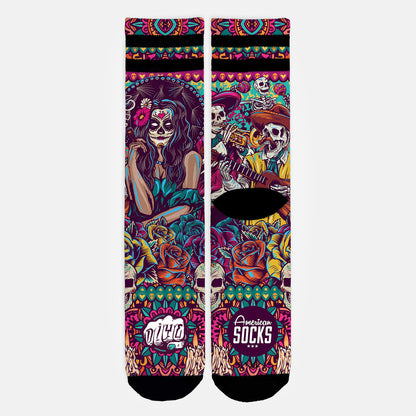 American Socks Dia De Los Muertos - Mid High Socke Mehrfarbig Bild 2