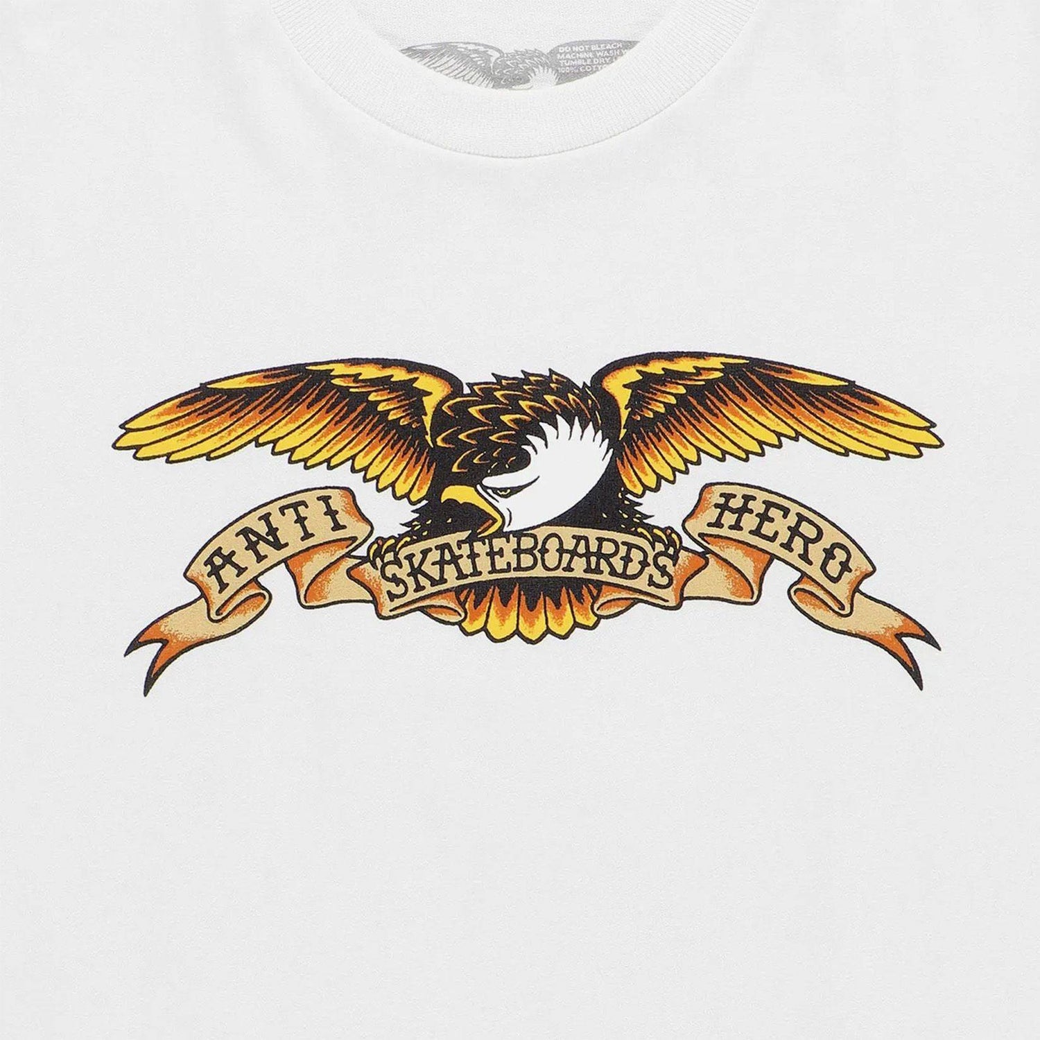 Anti Hero Eagle T-Shirt-white - Blowout Skateshop