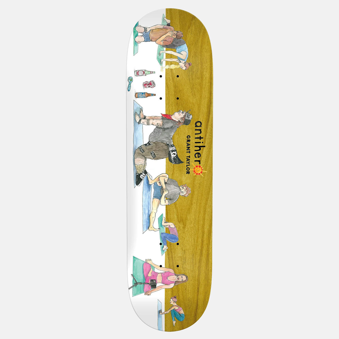 Anti Hero Linden Farted in Yoga 8.5" Deck Mehrfarbig Bild 1