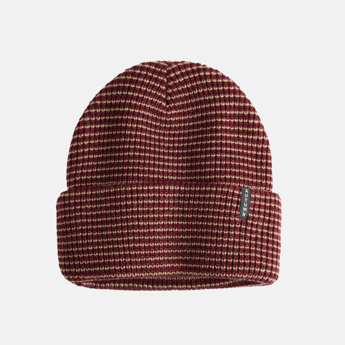 Autumn Stripe Beanie - Merlot Rot Bild 1