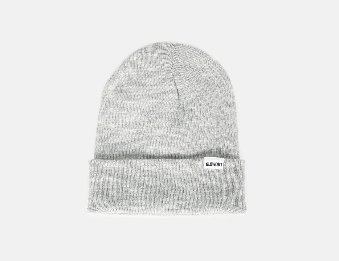 Blowout Cuffed Beanie - Heather Grea - Blowout Skateshop