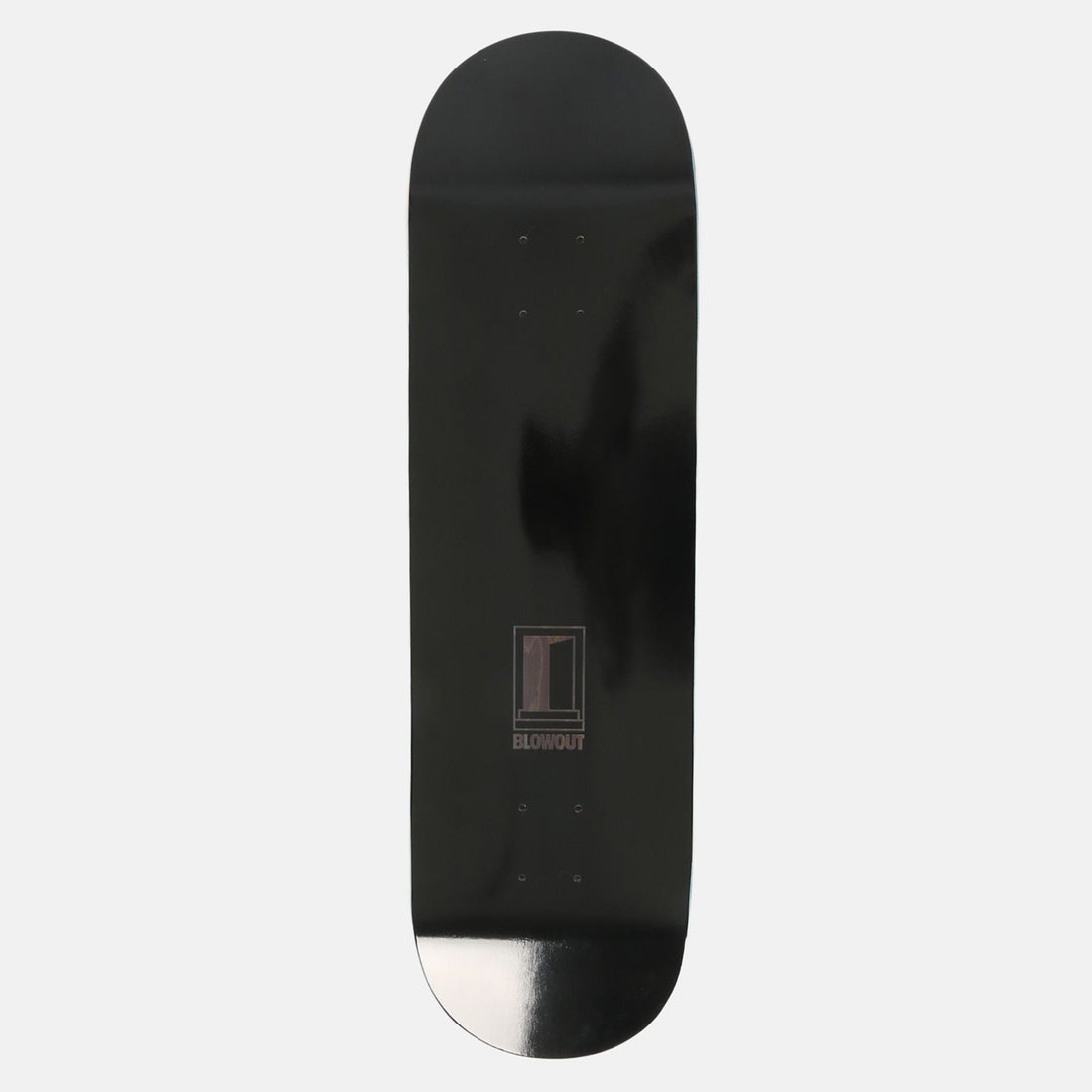 Blowout Logo Mini Deck - Black - Blowout Skateshop