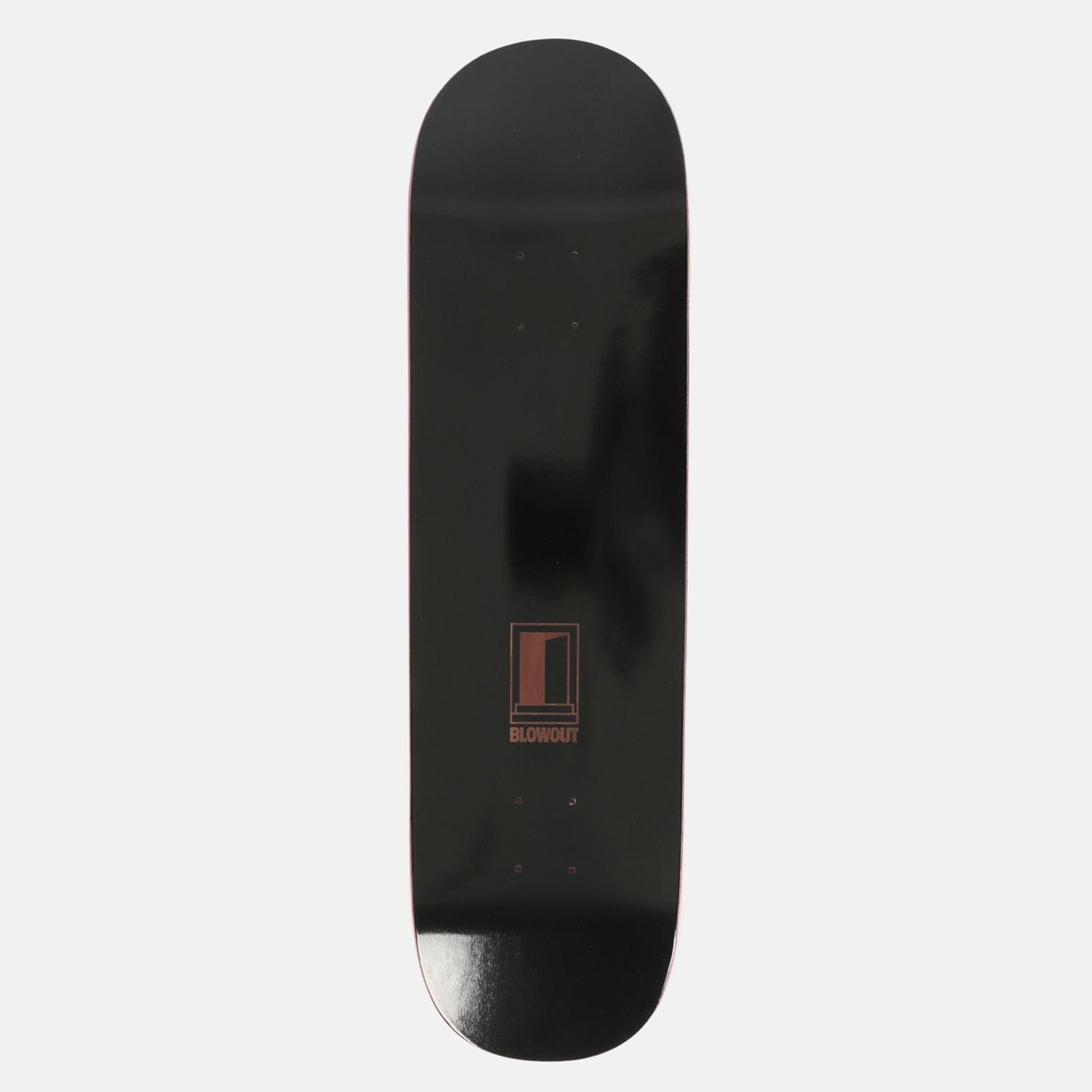 Blowout Logo Mini Square Tail Deck - Black - Blowout Skateshop