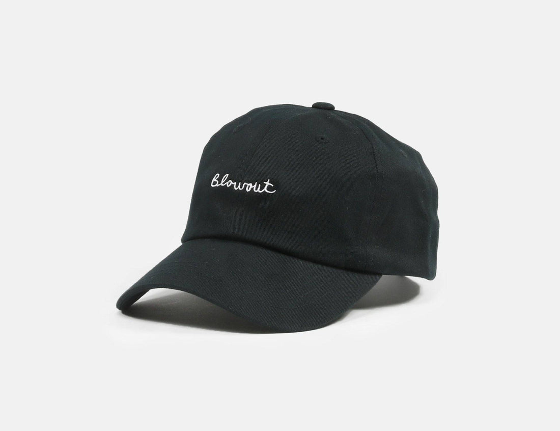 Blowout Script Cap - Black - Blowout Skateshop