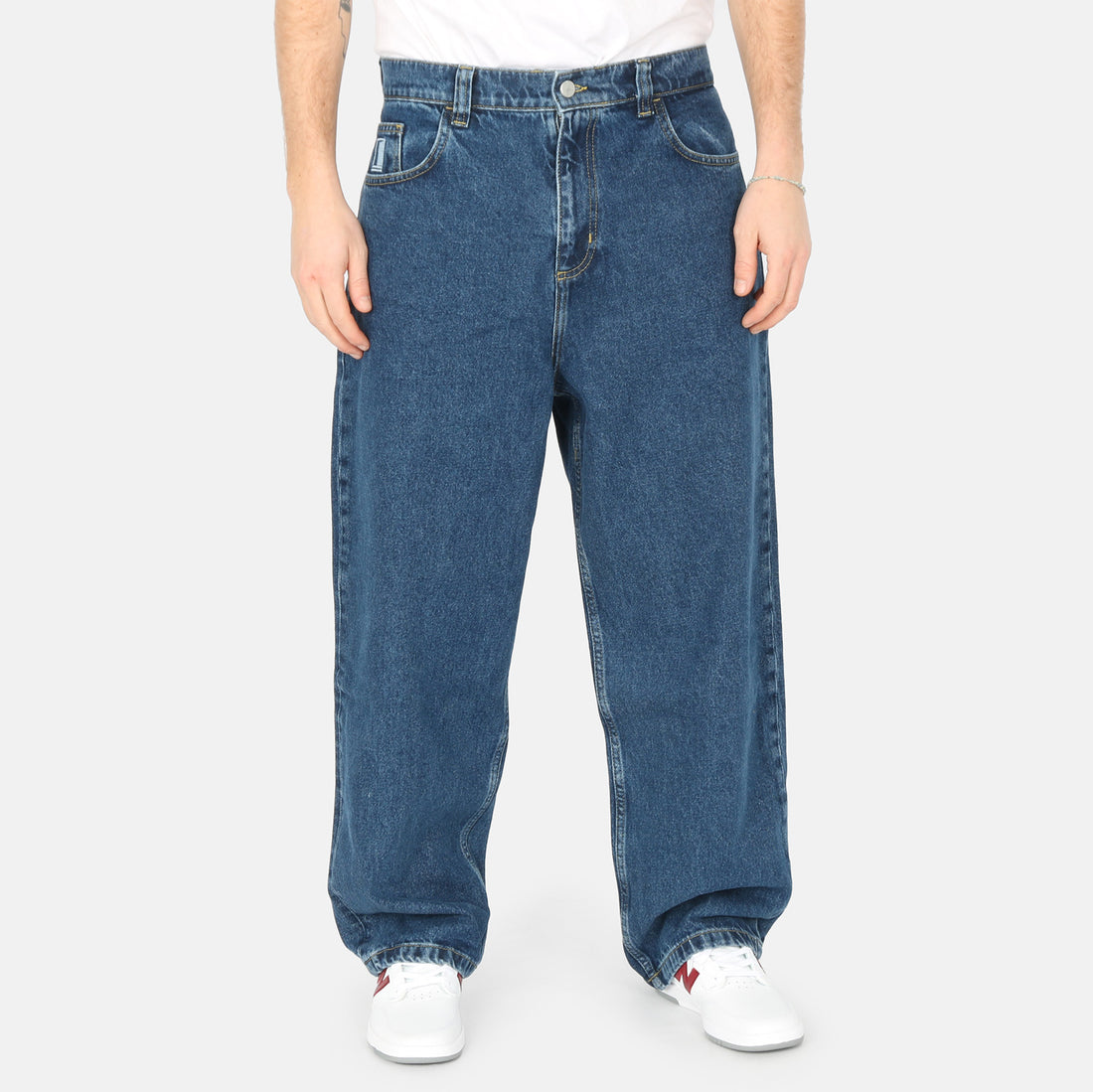 Blowout Baggy Jeans - Stone Blue Blau Bild 1