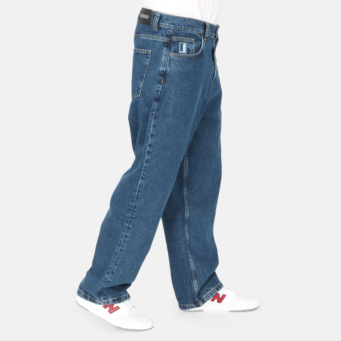 Blowout Baggy Jeans - Stone Blue Blau Bild 2