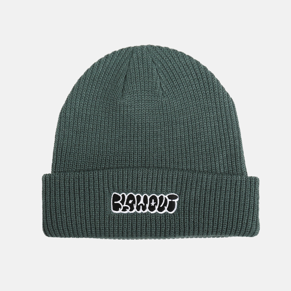 Blowout Bubble Script Beanie - Dark Green Grün Bild 1