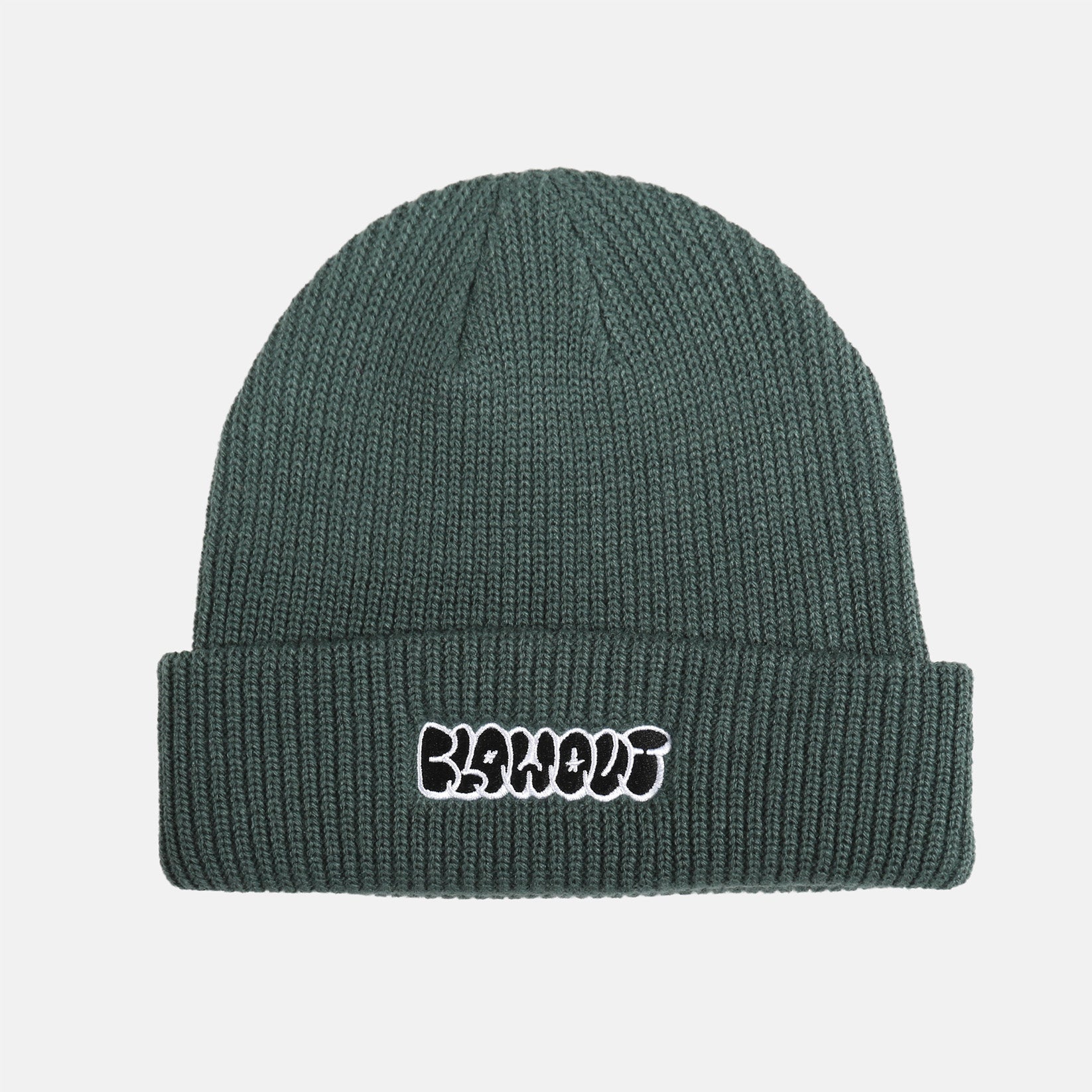 Blowout Bubble Script Beanie - Dark Green Grün Bild 1