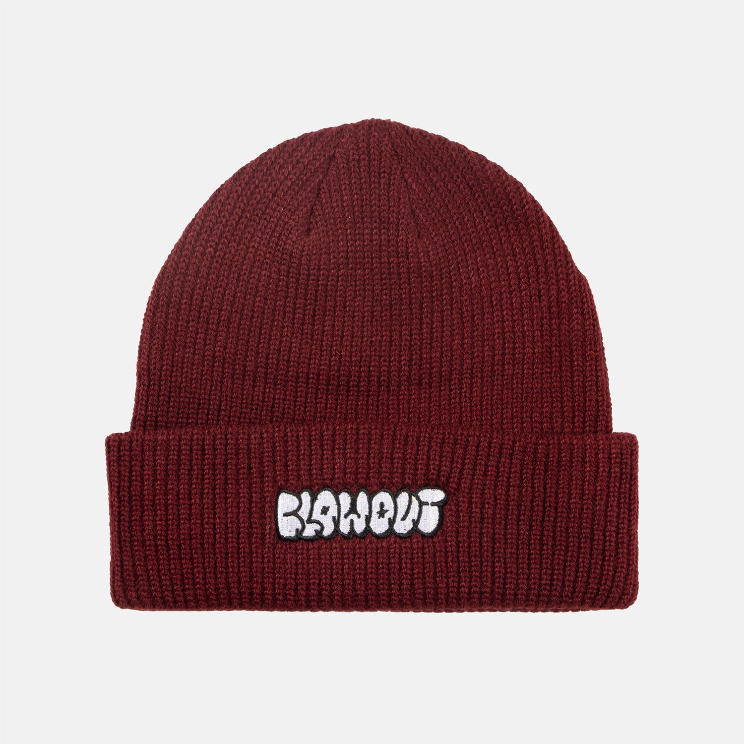 Blowout Bubble Script Beanie  Wine Red Rot Bild 1