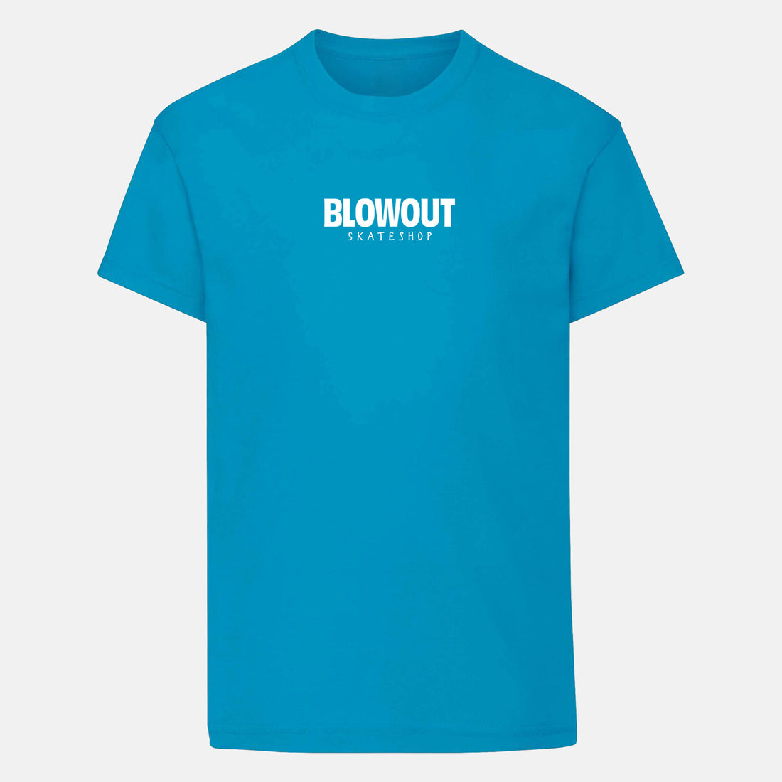 Blowout Kids Skateshop Logo T-Shirt - Azure Blue Blau Bild 1