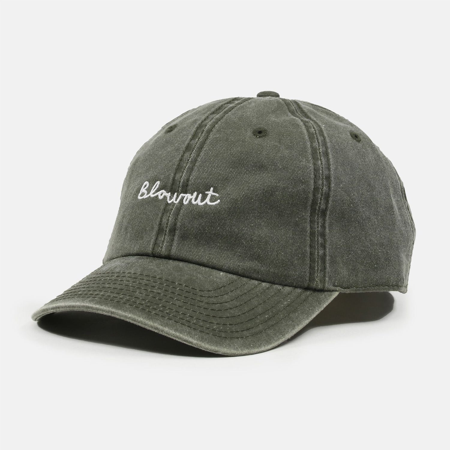 Blowout Script Cap - Washed Olive Grün Bild 1