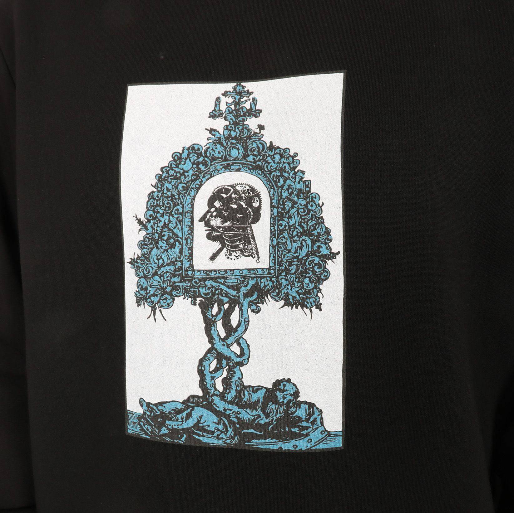 Blue Flowers Brain Tree Sweatshirt - Black Schwarz Bild 3