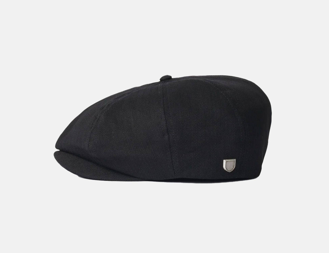 Brixton Brood Snap Flat Cap - Black - Blowout Skateshop