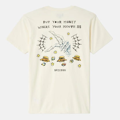 Brixton Burger She Wrote T-Shirt - Natural Weiß Bild 1