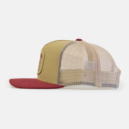 Brixton Hubal Mid Profile Trucker Cap - Oatmeal Beige Bild 2