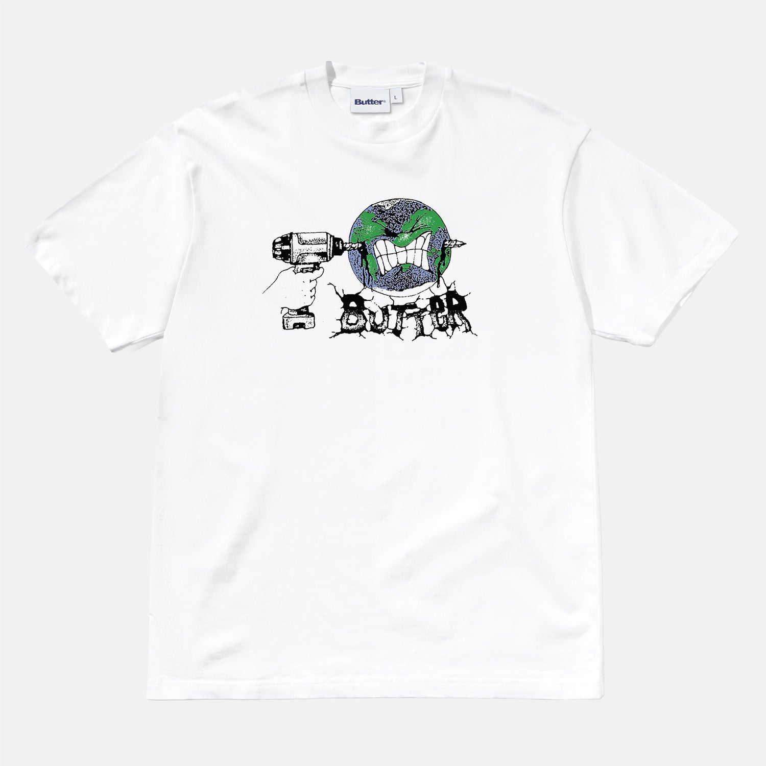 Butter Goods Drill T-Shirt - White Weiß Bild 1