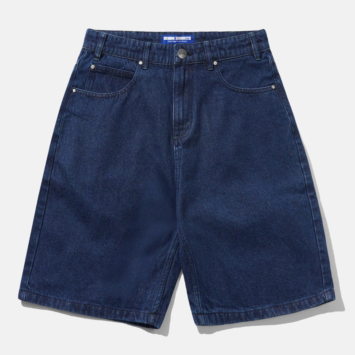 Butter Goods Drummer Baggy Denim Short - Raw Dark Indigo Blau Bild 2
