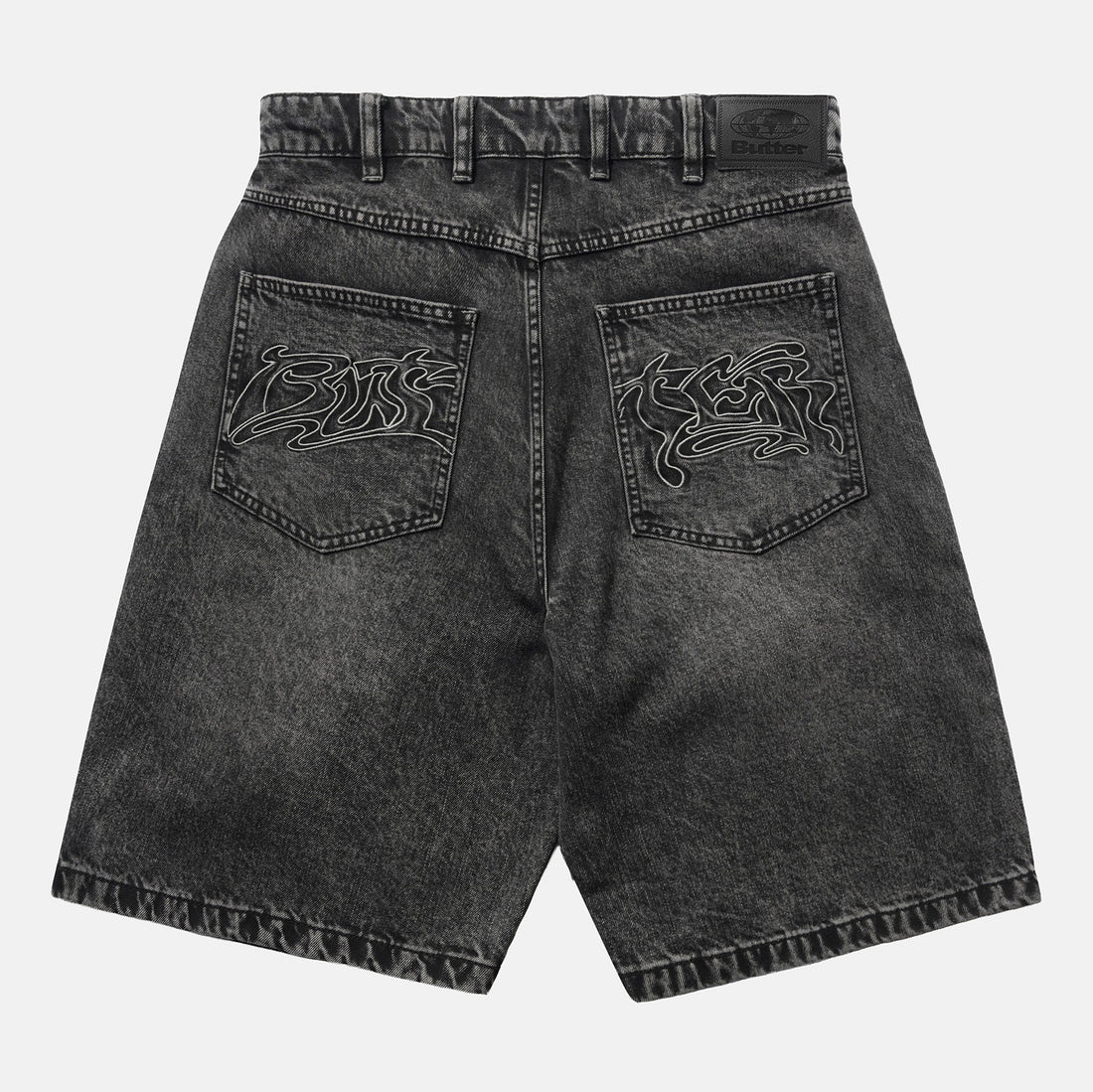 Butter Goods Drummer Baggy Denim Short - Streaky Black Schwarz Bild 1