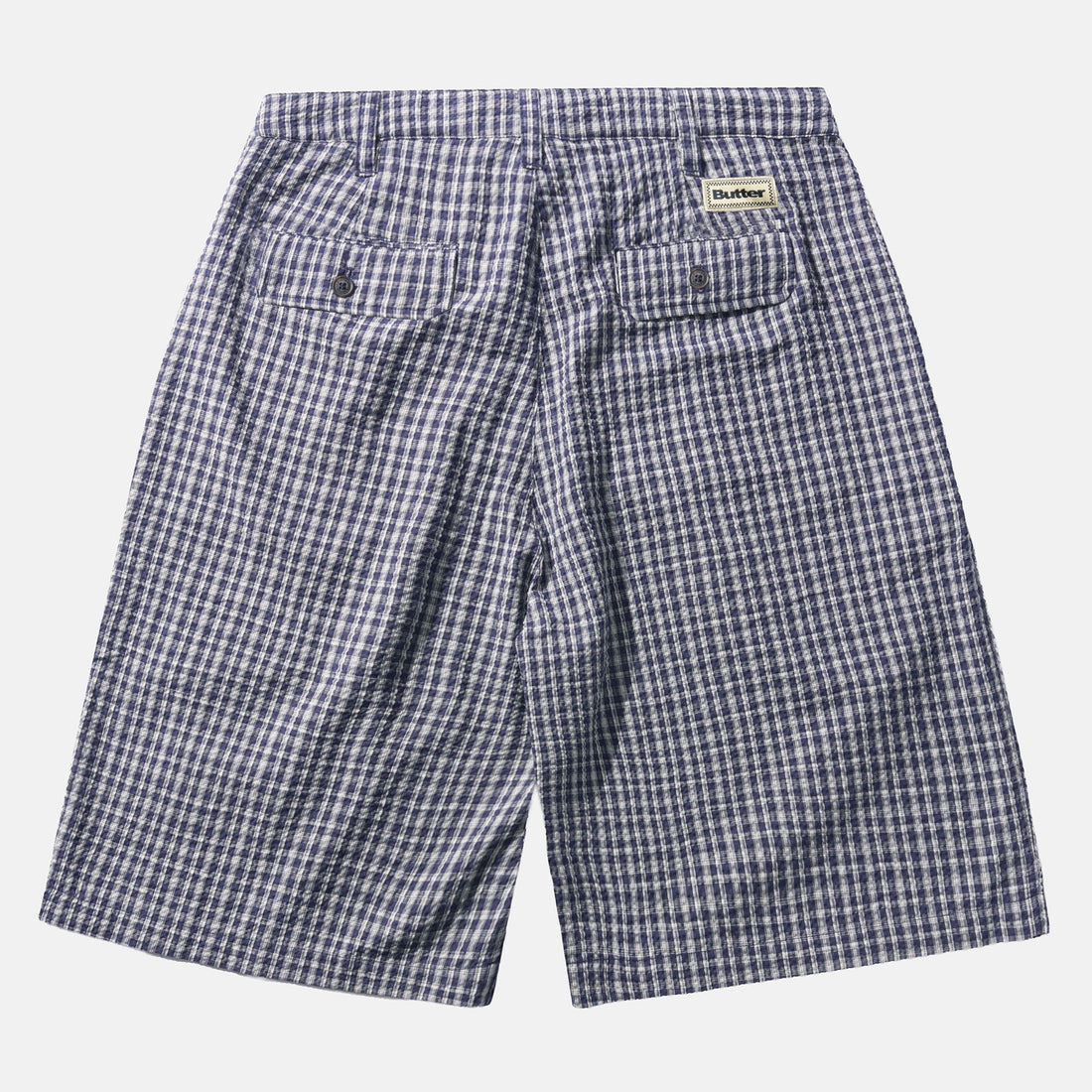 Butter Goods Pleated Short - Navy Plaid Blau Bild 1