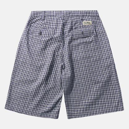 Butter Goods Pleated Short - Navy Plaid Blau Bild 1