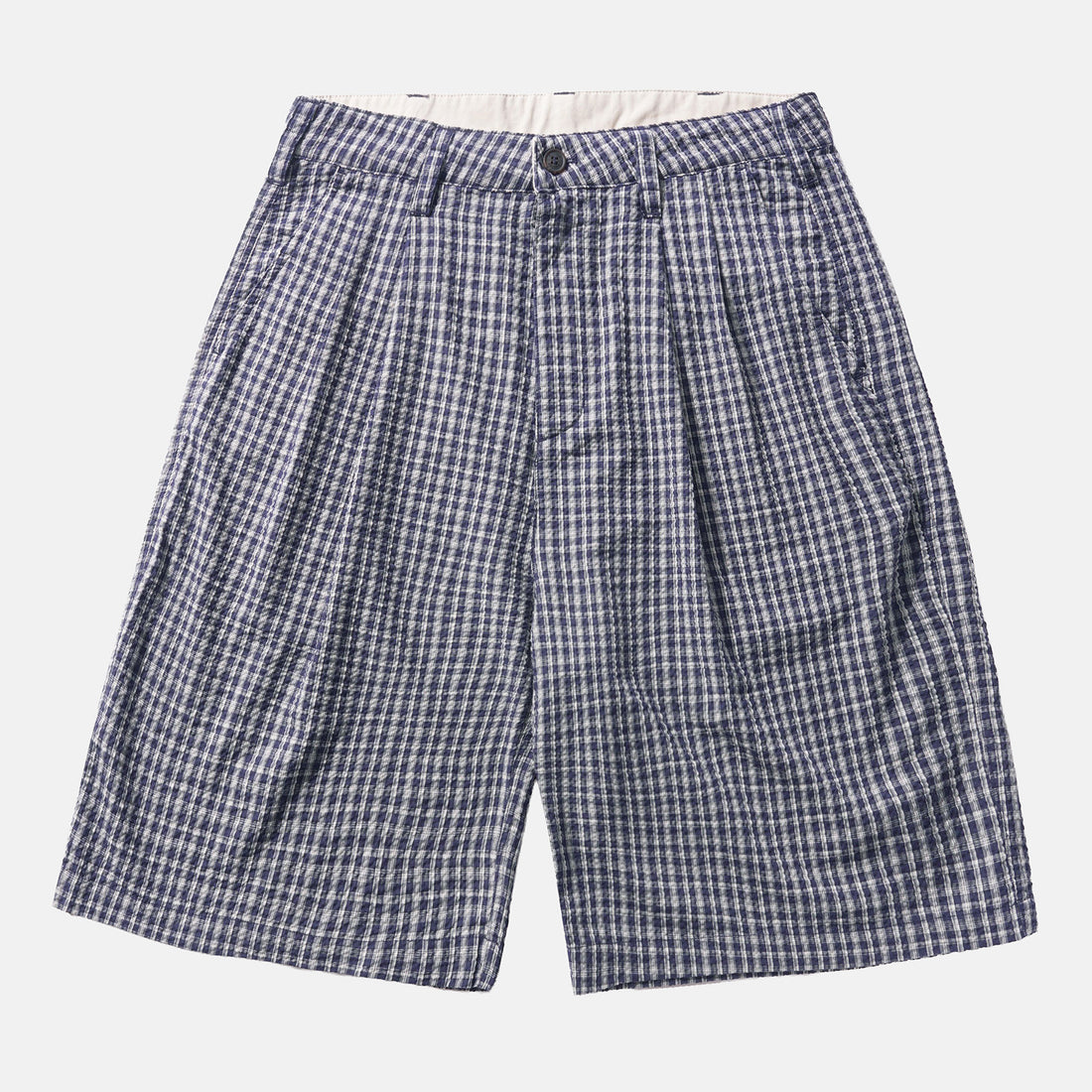 Butter Goods Pleated Short - Navy Plaid Blau Bild 2