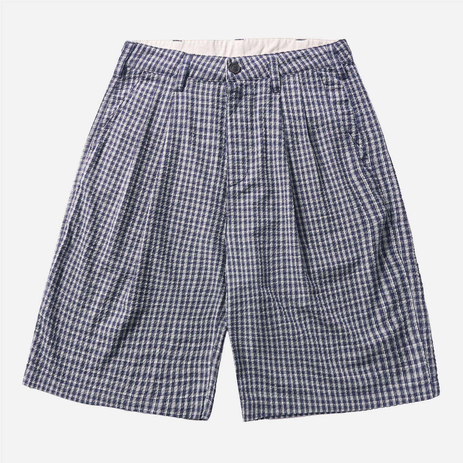 Butter Goods Pleated Short - Navy Plaid Blau Bild 2