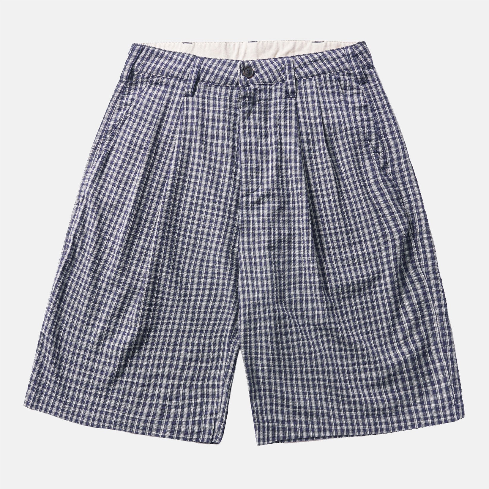 Butter Goods Pleated Short - Navy Plaid Blau Bild 2
