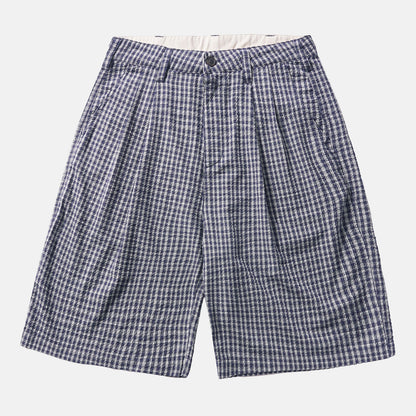 Butter Goods Pleated Short - Navy Plaid Blau Bild 2