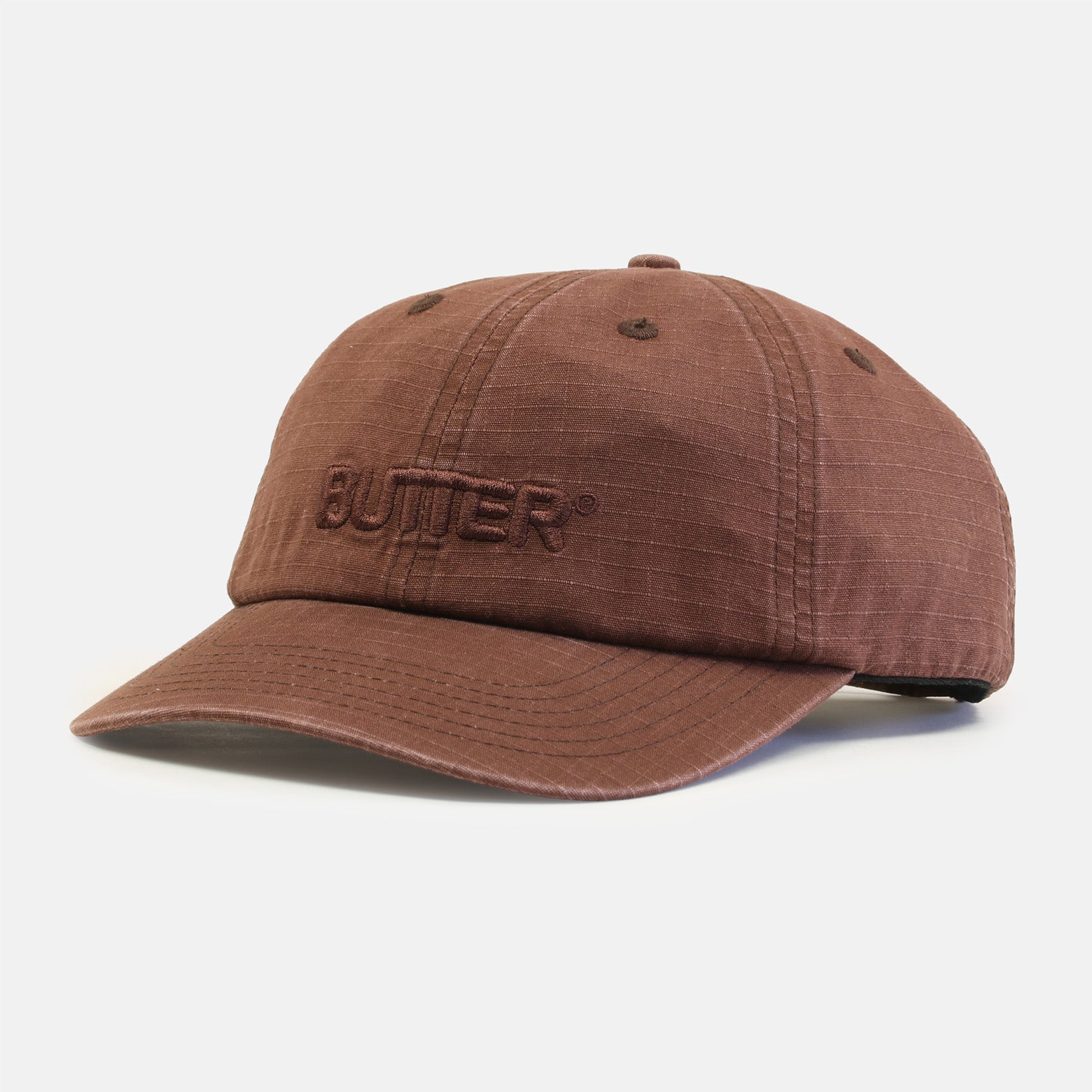 Butter Goods Ripstop Rounded Logo Cap - Washed Brown Braun Bild 1