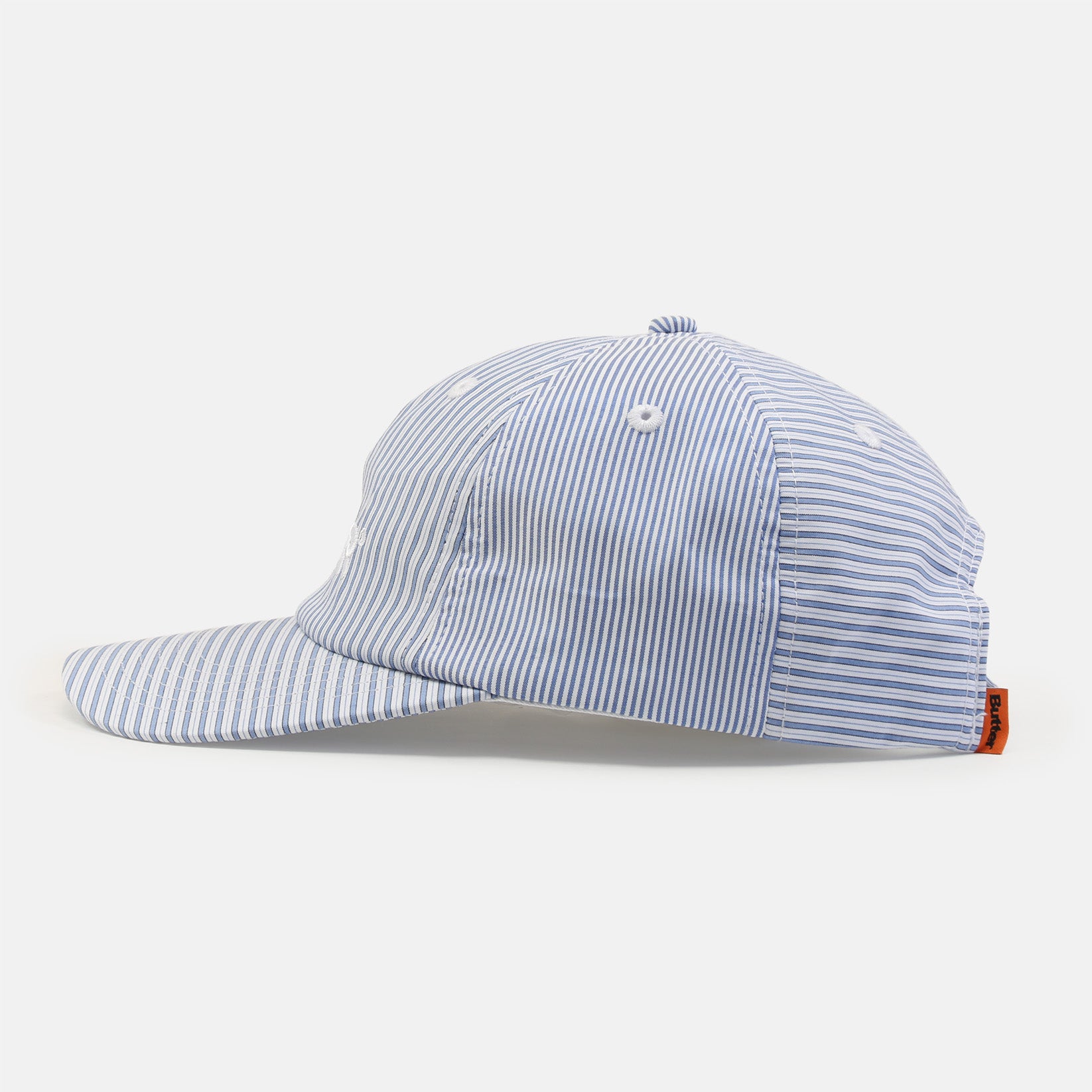 Butter Goods Rounded Logo 6 Panel Cap - Blue Stripe Blau Bild 2