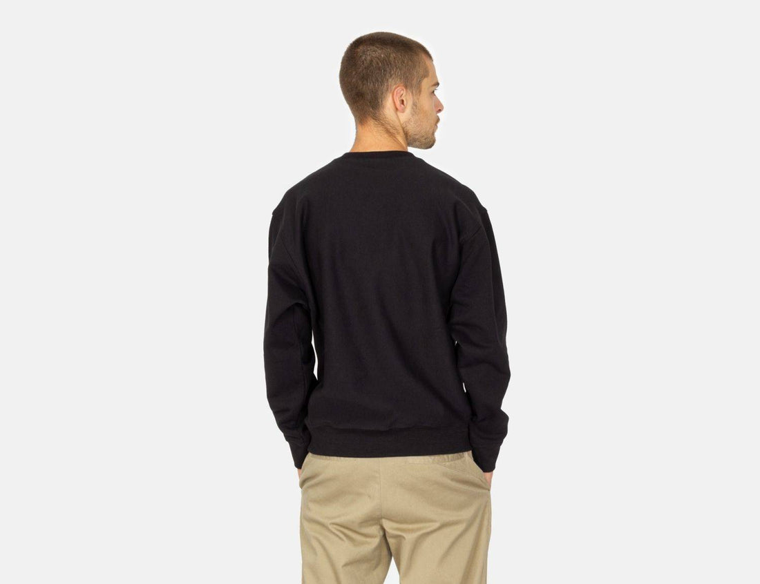 Carhartt WIP American Script Crew Neck - Black - Blowout Skateshop