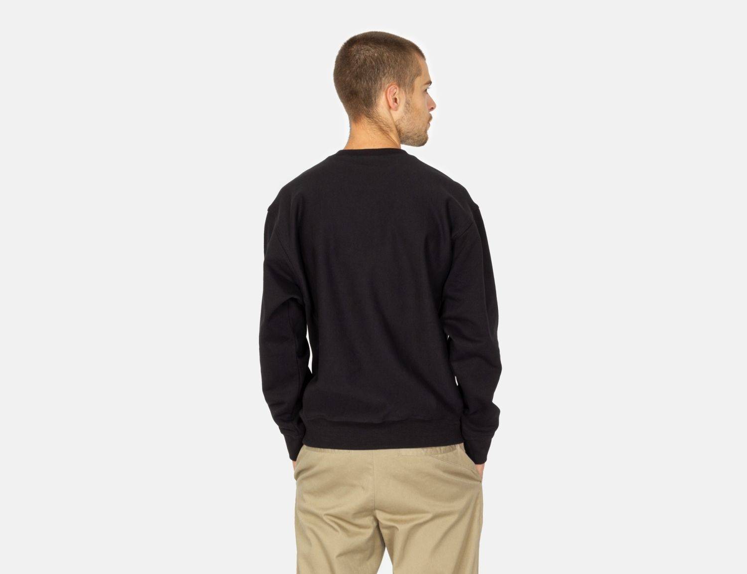 Carhartt WIP American Script Crew Neck - Black - Blowout Skateshop