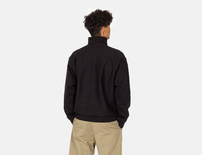 Carhartt WIP American Script Half Zip - Black - Blowout Skateshop