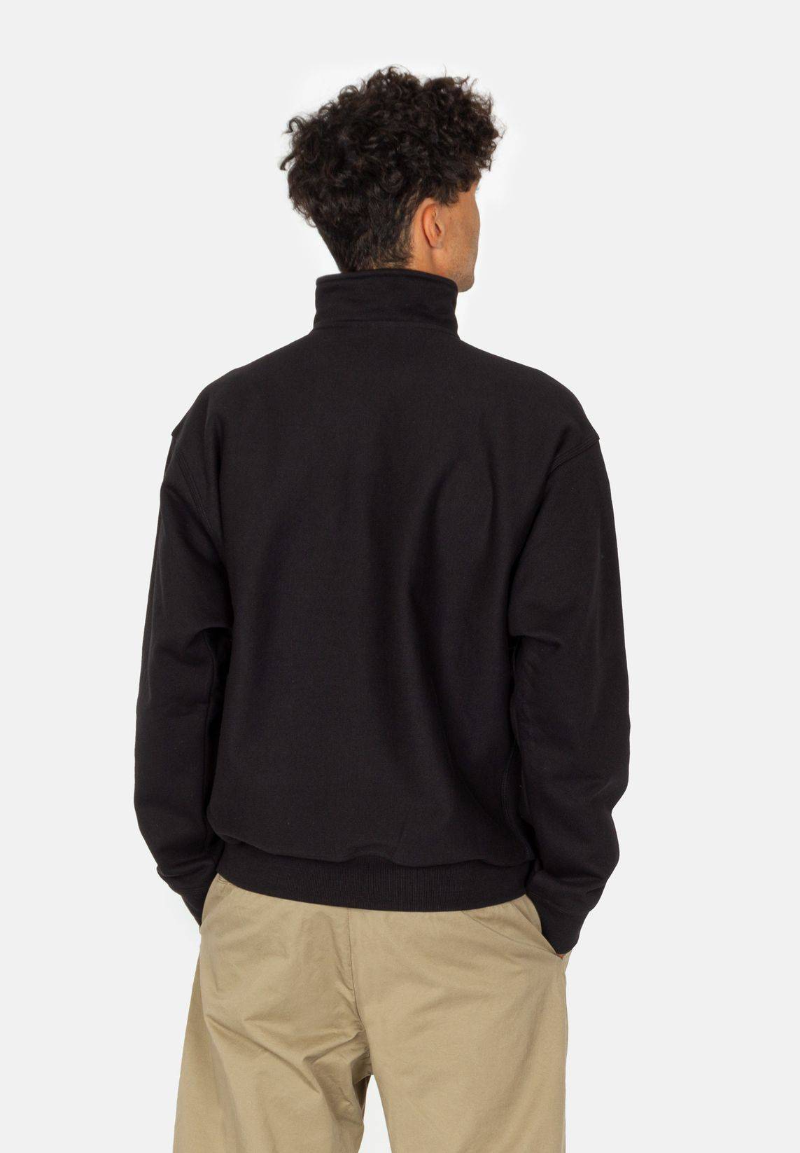 Carhartt WIP American Script Half Zip - Black - Blowout Skateshop