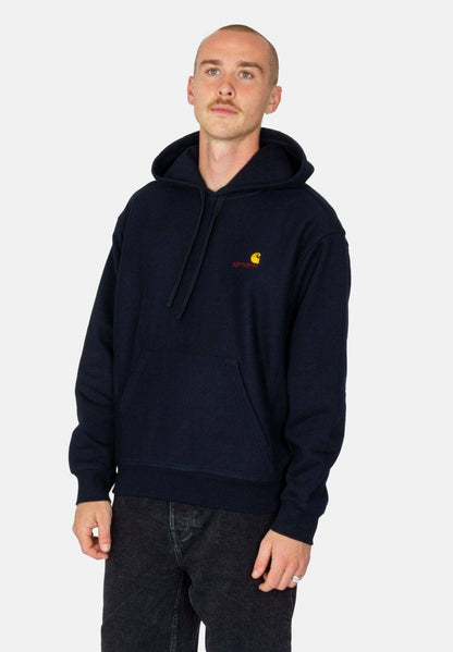 Carhartt WIP American Script Hoodie - Black - Blowout Skateshop