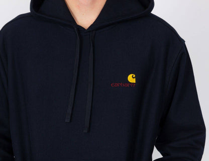 Carhartt WIP American Script Hoodie - Black - Blowout Skateshop