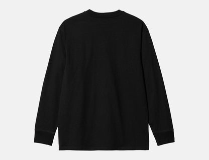 Carhartt WIP American Script Longsleeve - Black - Blowout Skateshop